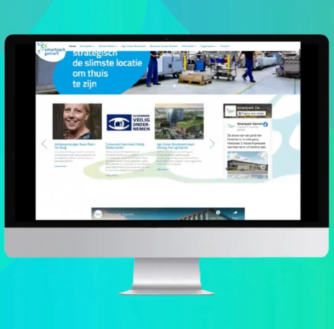 Visuele identiteit, positionering, branding en uitwerking van diverse middelen voor Bedrijventerrein SmartPark Gemert