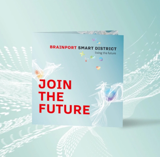 Visuele identiteit, positionering en uitwerking naar middelen voor de meest inovatieve woonwijk ter wereld, Brainport Smart District